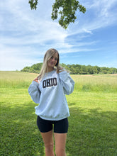 Load image into Gallery viewer, Black Polka Dot Ohio Appliqué Crewneck