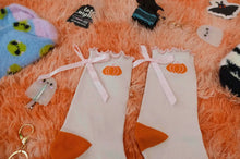 Load image into Gallery viewer, Fall Ruffle Bow Socks