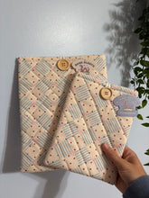 Load image into Gallery viewer, Quilted Floral Kindle/ Book Sleeve