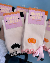 Load image into Gallery viewer, Fall Ruffle Bow Socks