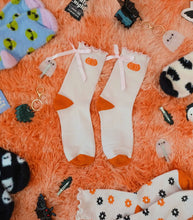 Load image into Gallery viewer, Fall Ruffle Bow Socks