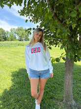 Load image into Gallery viewer, Red Polka Dot Ohio Appliqué Crewneck