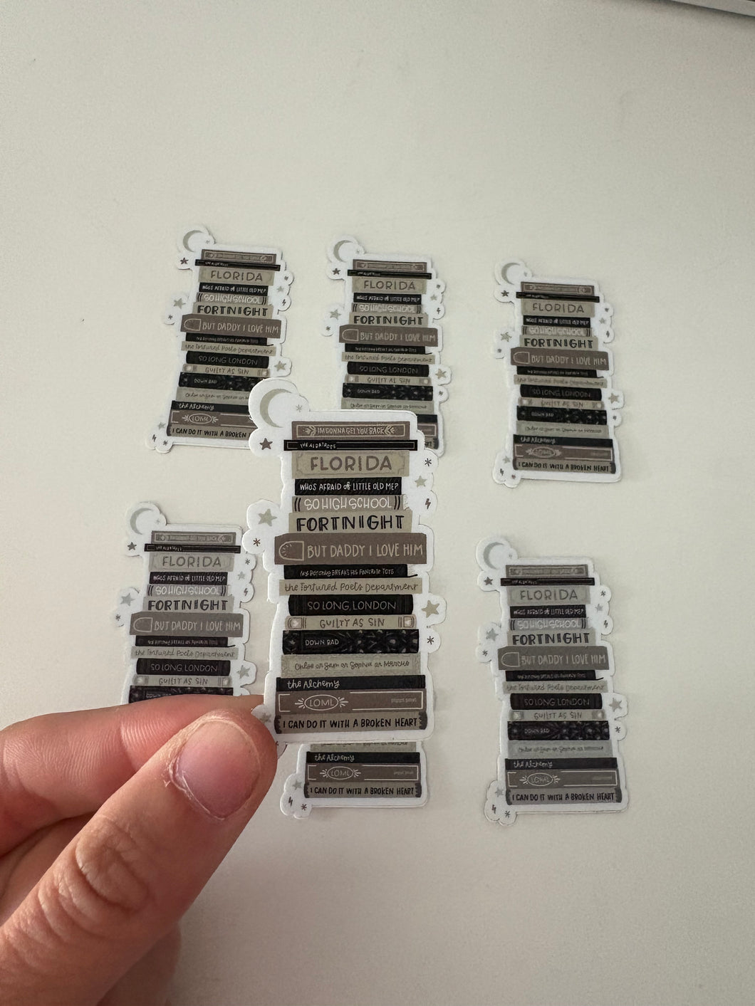 Poetry Book Stack Sticker