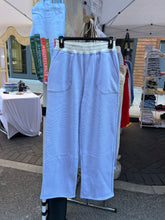 Load image into Gallery viewer, Blue Striped Wide Leg Sweatpants
