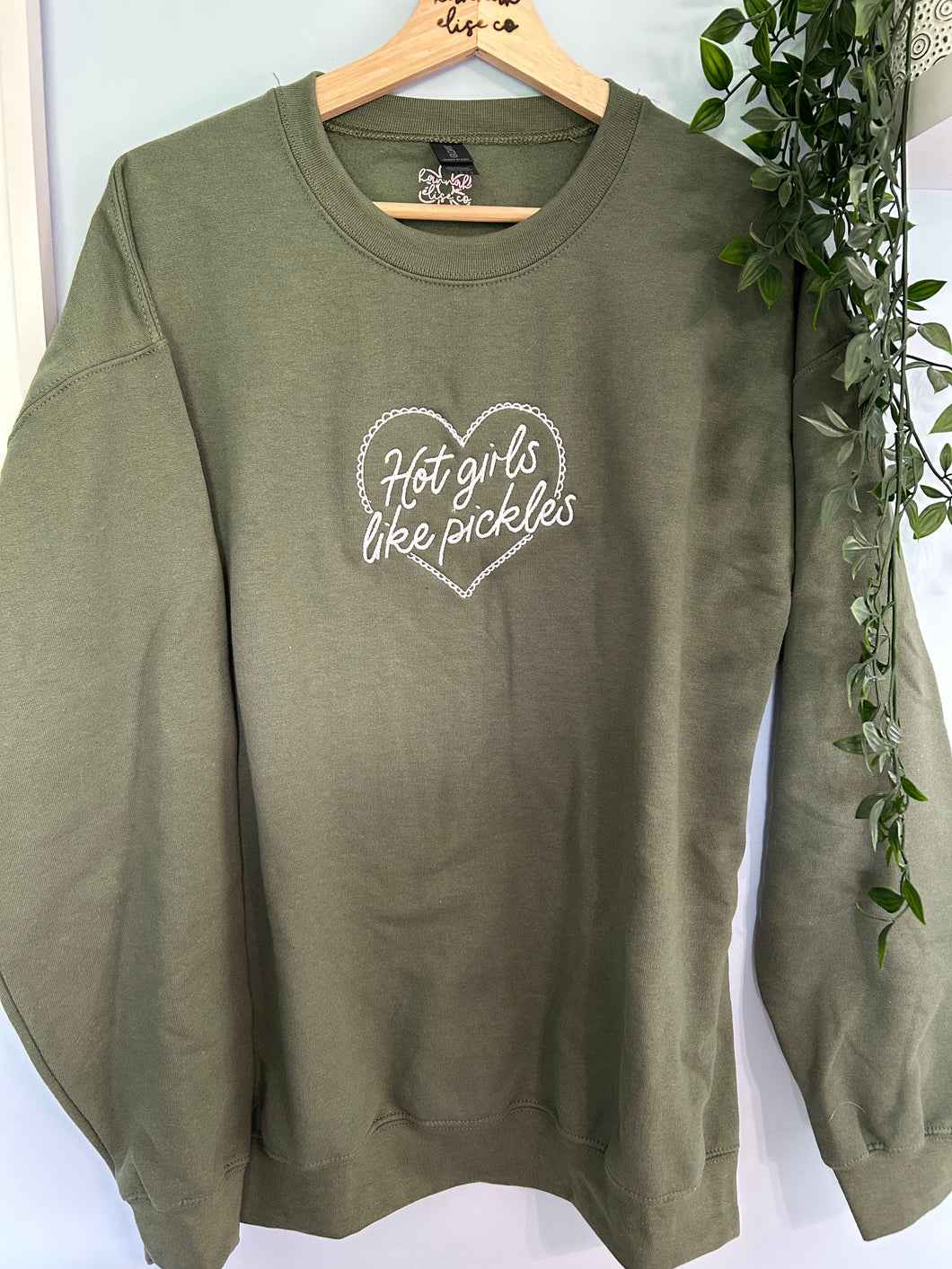 Hot Girls like Pickles Crewneck