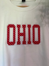 Load image into Gallery viewer, Red Polka Dot Ohio Appliqué Crewneck
