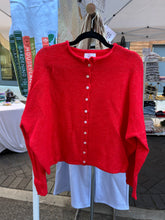 Load image into Gallery viewer, Red Button-up Sweater
