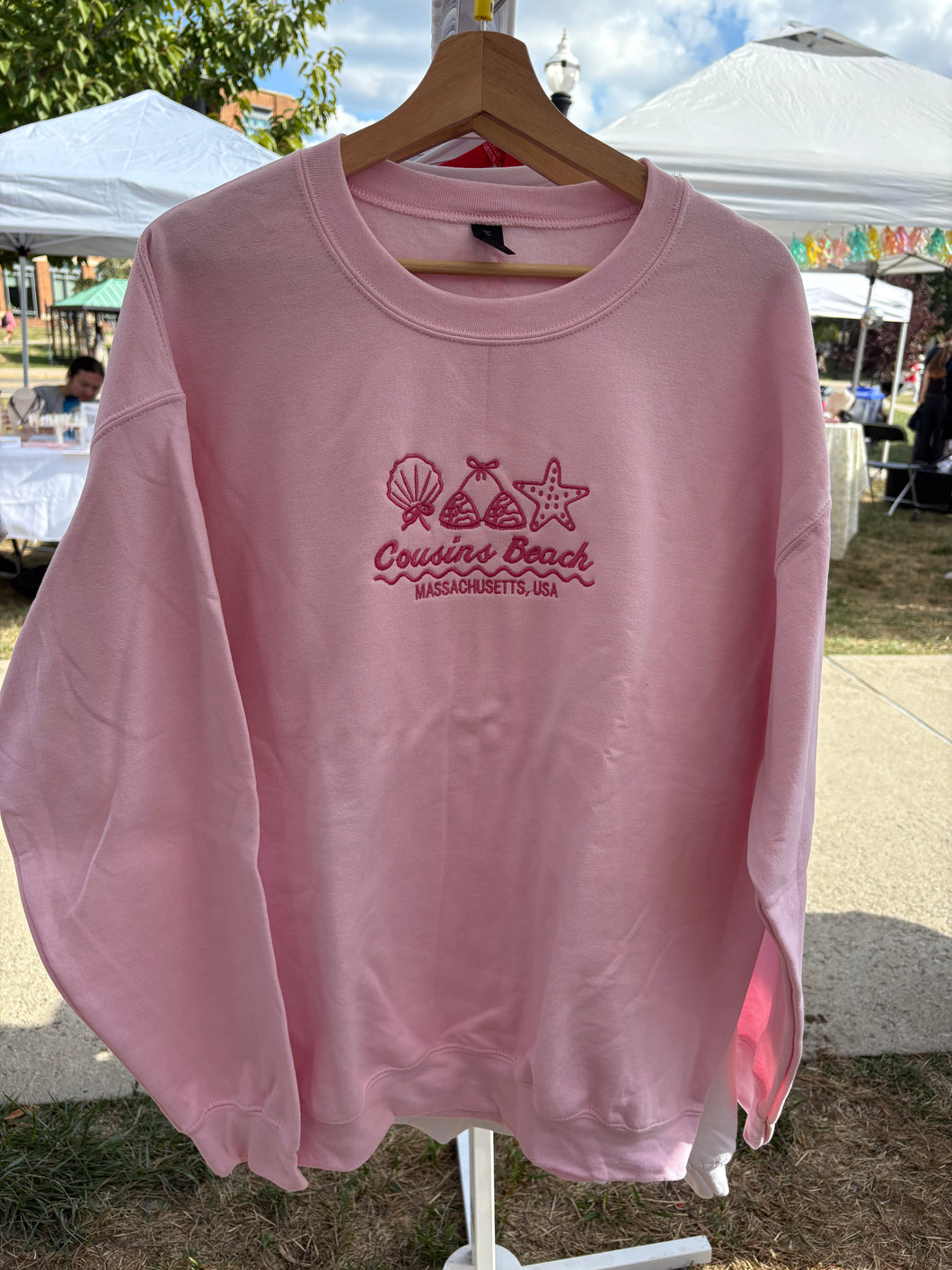 Cousins Beach, MA Seashells Crewneck