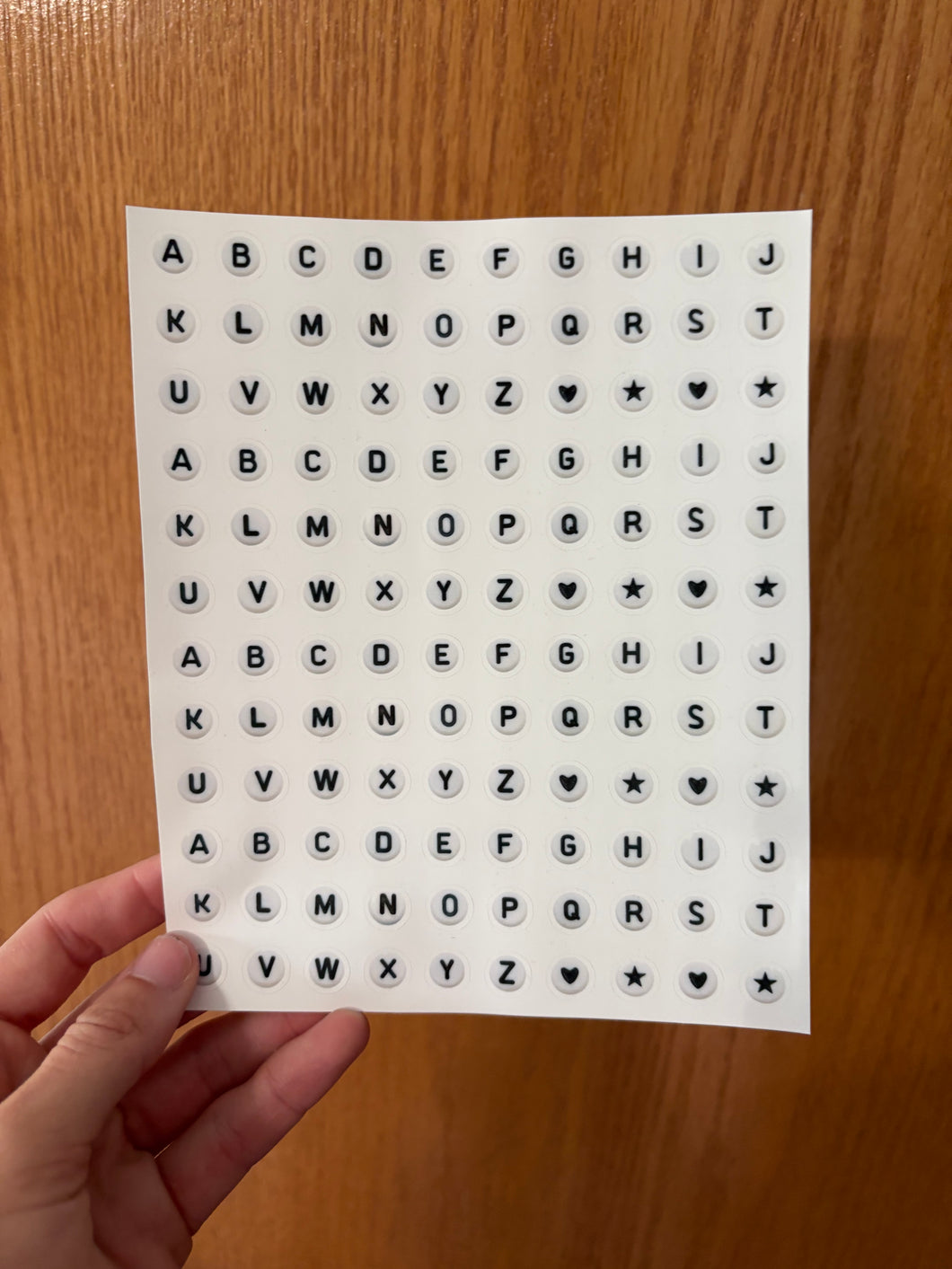 Bead Letter Sticker Sheet
