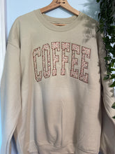 Load image into Gallery viewer, Dark Floral Coffee Appliqué Crewneck
