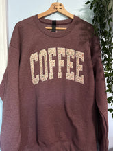 Load image into Gallery viewer, Dark Floral Coffee Appliqué Crewneck
