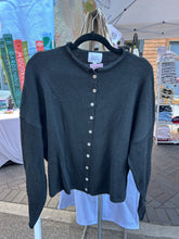 Load image into Gallery viewer, Black Button-up Sweater
