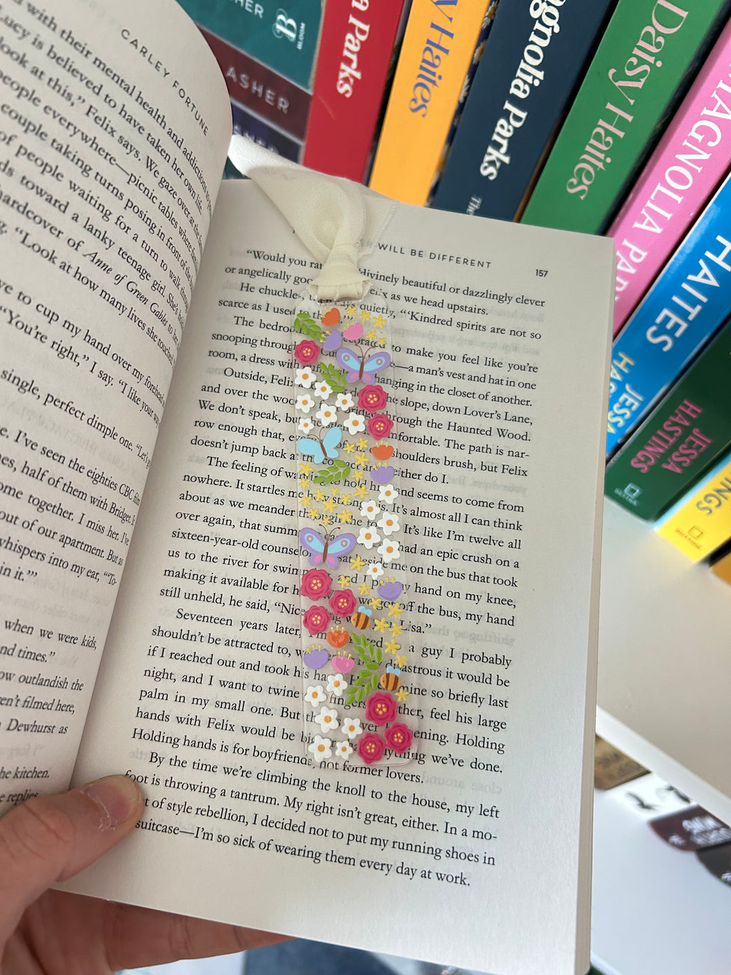 Butterfly Floral Acrylic Bookmark