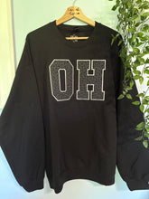 Load image into Gallery viewer, OH Black Polka Dot Appliqué Crewneck
