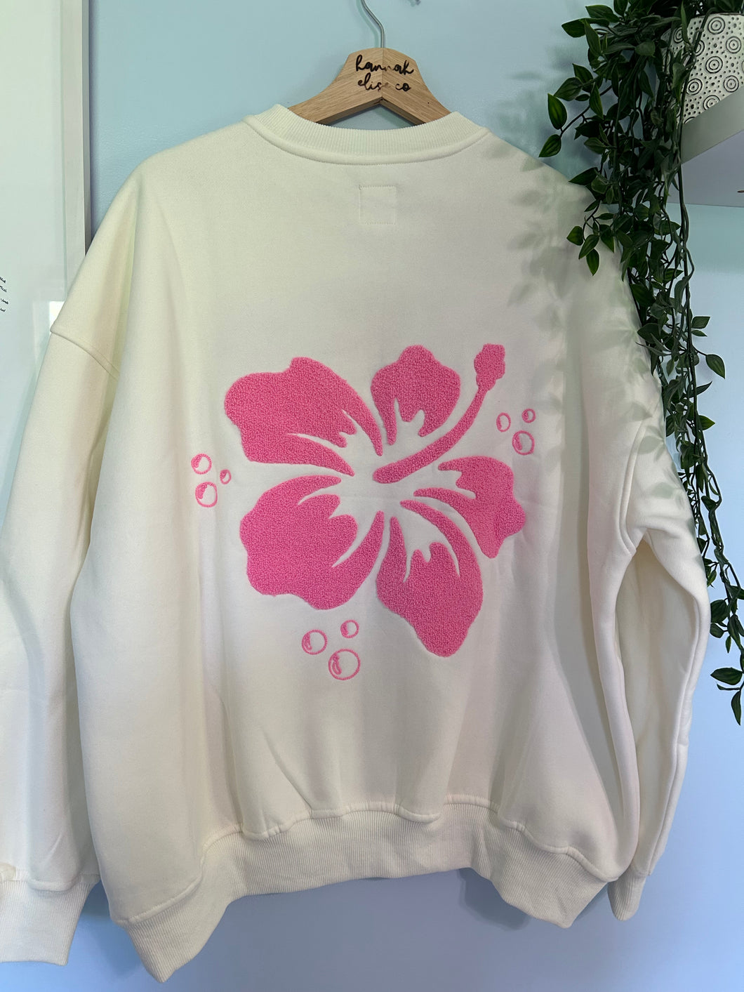Hibiscus Flower Oversized Crewneck