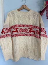 Load image into Gallery viewer, Reindeer Cable Knit Sweater
