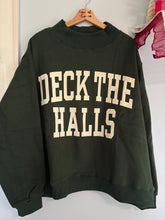 Load image into Gallery viewer, Oversized Deck the Halls/ Merry Christmas Reversible Mockneck
