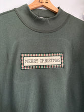 Load image into Gallery viewer, Merry Christmas Cross-Stitch Appliqué Mockneck
